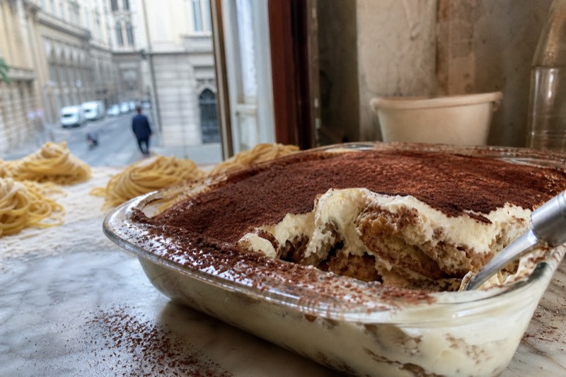 Pasta and Tiramisu at Granny's Home